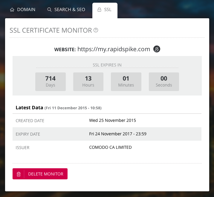 Domain and SSL Monitoring