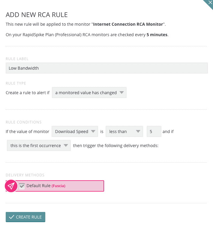 Low Bandwidth Rule