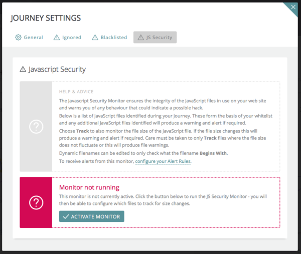 JavaScript Security Monitor