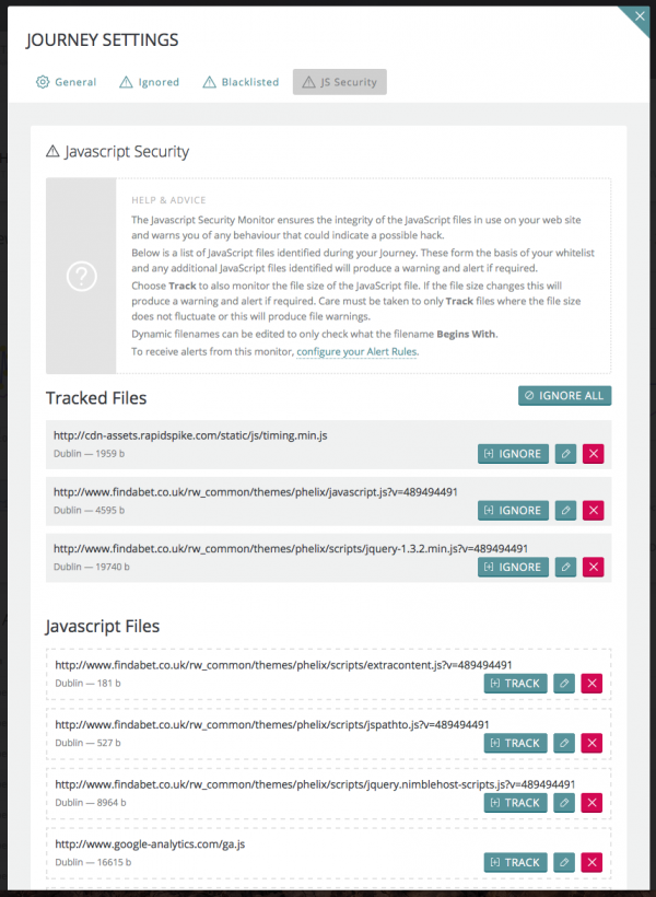 JavaScript Security Monitor