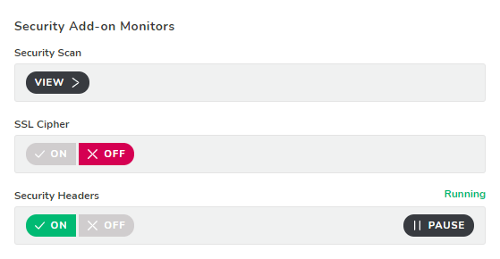 Security Add-on Monitors