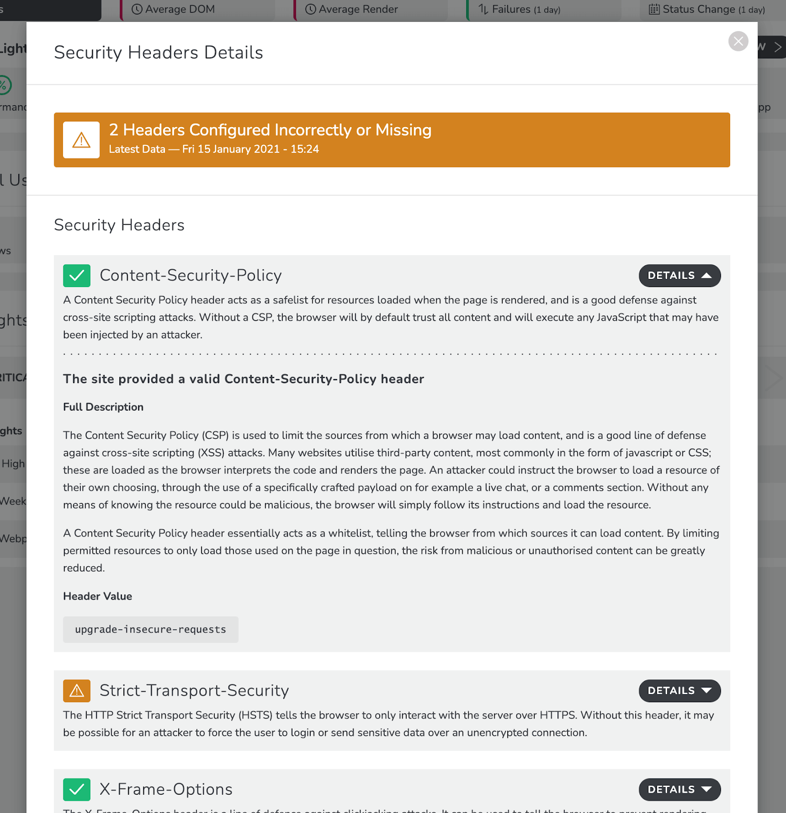 Security Headers Details