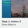 screenshots of user journey