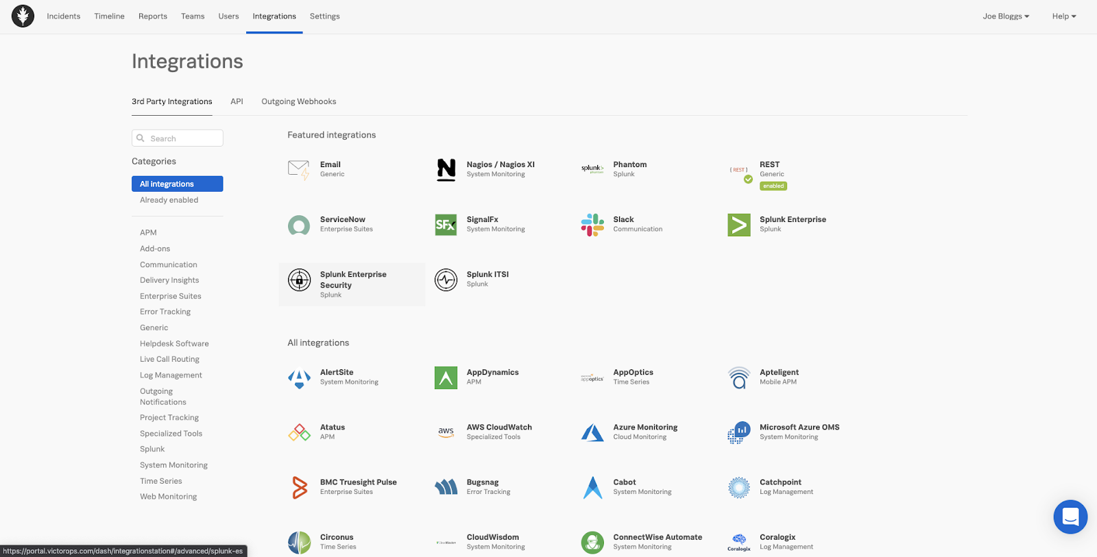 Splunk On-Call Integrations