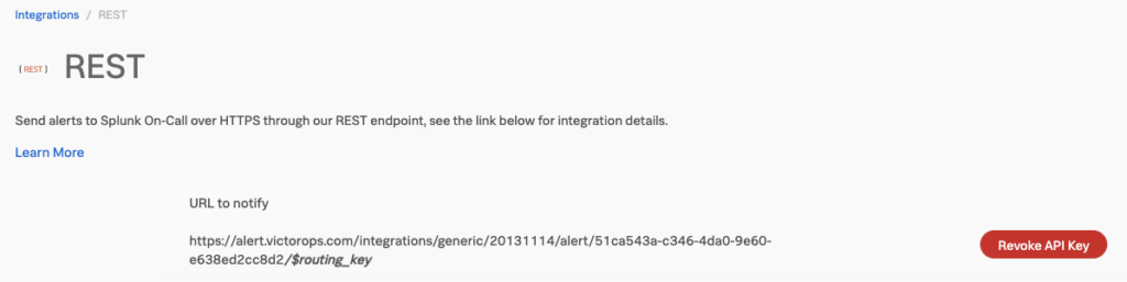 Splunk On-Call URL