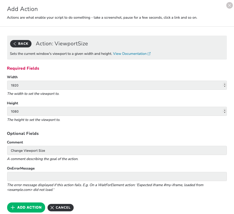 ViewportSize Set-Up