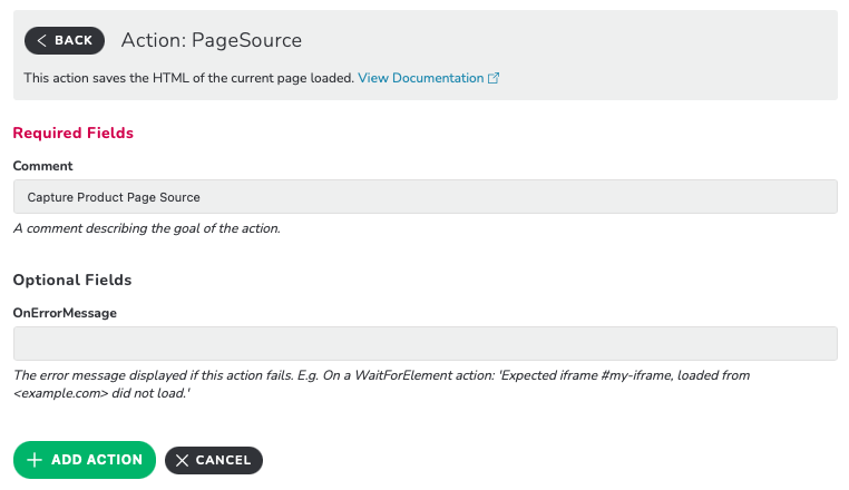 PageSource Set-Up