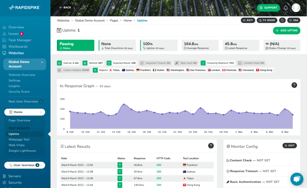 Uptime Dashboard