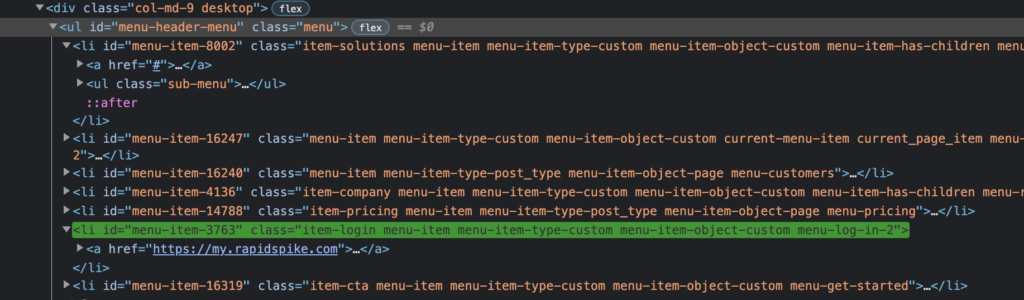 DevTools Elements