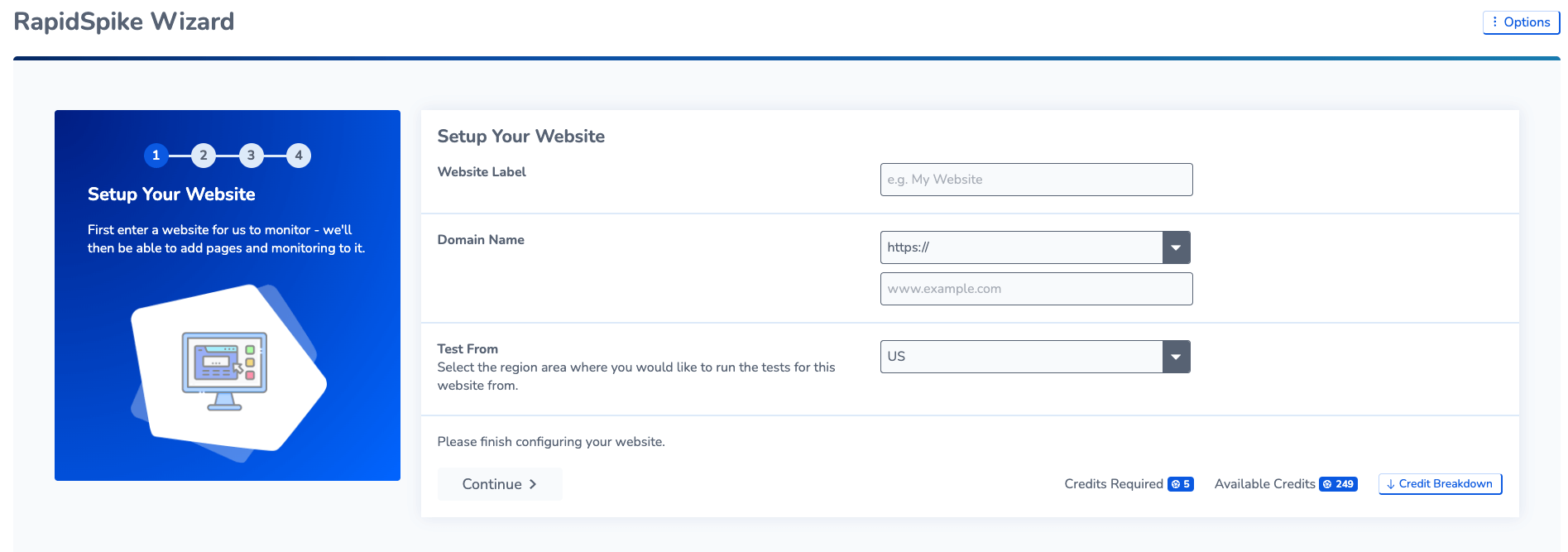 RapidSpike Setup Wizard