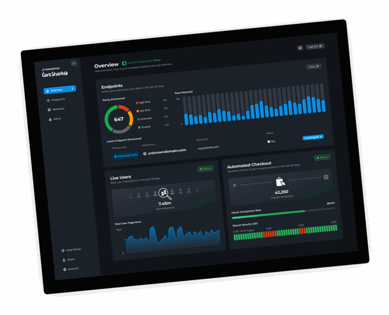 CartShark App Dashboard